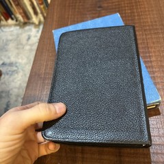 Collins Genuine Morocco Black Leather Red Letter Concordance Bible