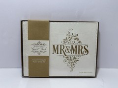 Wedding Guest Book “ Our Wedding” Lux-Leather MR & Mrs (Hardback) 160 Pages