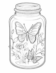 Butterfly Coloring Book for Adults & Kids – Stress Spiral Bound Coloring Book