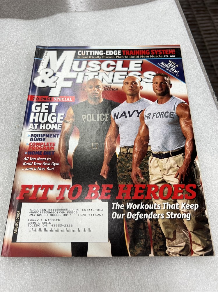 Muscle & Fitness Magazine, August 2006, Military issue T14