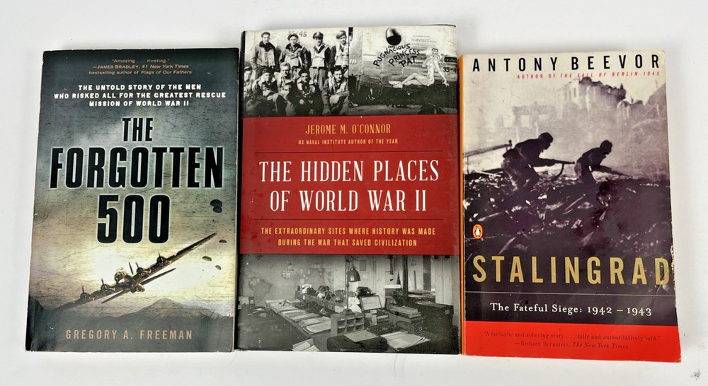 World War II History * Stalingrad * The Forgotten 500 * Hidden Places Lot of 3