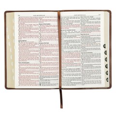 The Holy Bible Kings James Version Bible Thumb Indexed Red Letter / Brown
