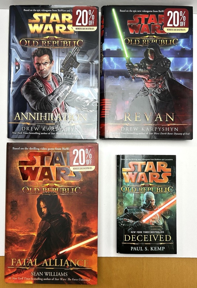Star Wars Old Republic 3 HC Lot Revan Deceived Fatal Alliance Darth Bane 1st Ed