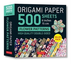 Origami Paper 500 Sheets Flower Patterns 6″ (15 CM): Tuttle Origami Paper: High-