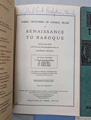 Renaissance to Baroque Vols 1-5 Lehman Engel Flamer Inc PB G+ 260416