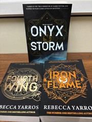 Onyx Storm + Iron Flame + Fourth wing by Rebecca Yarros Paperback 3 books set.