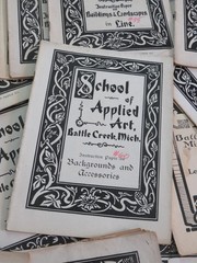 Lot of 45 1909 School of Applied Art Battle Creek, Michigan Commercial Drawing