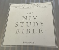 NEW NIV Study Bible Special Edition BLACK MOROCCO LEATHER