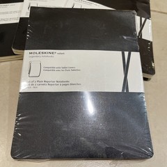 Qty 8 New Moleskine Volant Plain Reporter Notebooks Black 7×9″ Acid Free