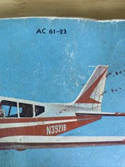1965 Private Pilots Handbook AC 61-23 Aeronautical Knowledge 174 Pages Pre-owned
