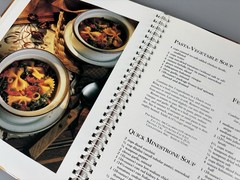 Lot of 2 Low-Fat Ways to Cook Pasta AND Chicken 1990s vtg HC Metal Spiral Bound