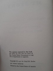 1970 Bucher: My Story Commander Lloyd M. Bucher 1st Edition Hardcover