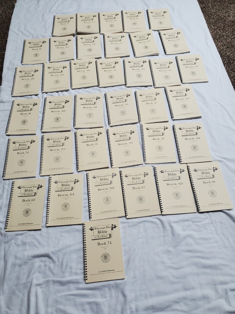 Through The BIBLE Les Feldick Mixed Book Lot Of 37 Study Set Spiral Bound