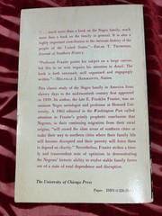 The Negro Family in the United States by E. Franklin Frazier | Hardcover, 1966