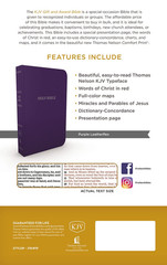 KJV Holy Bible: Gift and Award, Purple Leather-Look, Red Letter, Comfort Print: