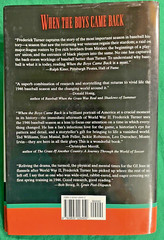 When The Boys Came Back: Baseball And 1946 – SIGNED By Author Frederick Turner