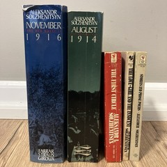 Lot of 5 Aleksandr Solzhenitsyn books The First Circle The Red Wheel and more