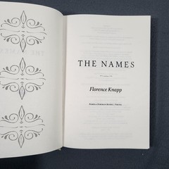 The Names Florence Knapp Hardcover Novel 2025 Feminist Literary Fiction VG