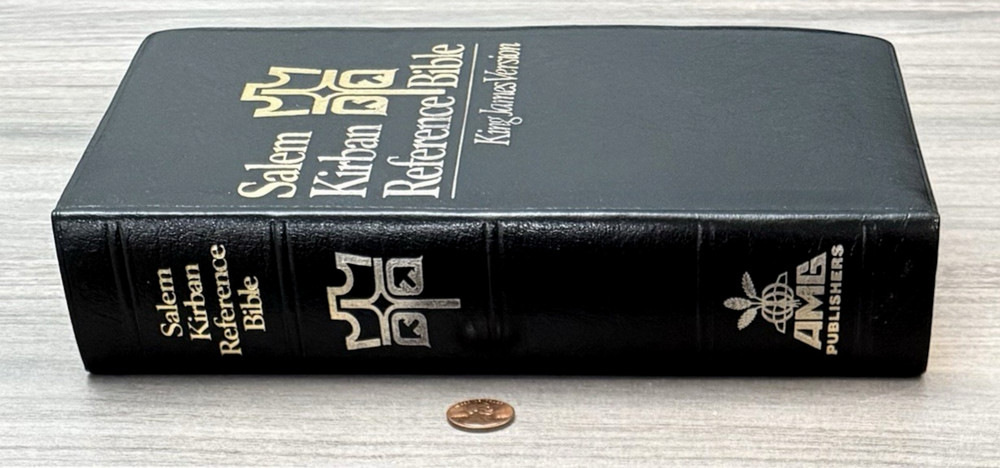 UNMARKED Salem Kirban Reference Bible KJV Bonded LEATHER King James Version AMG