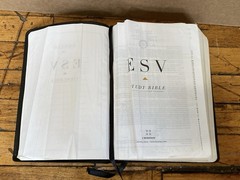 ESV Study Bible Crossway Black Genuine Leather Christian Bible
