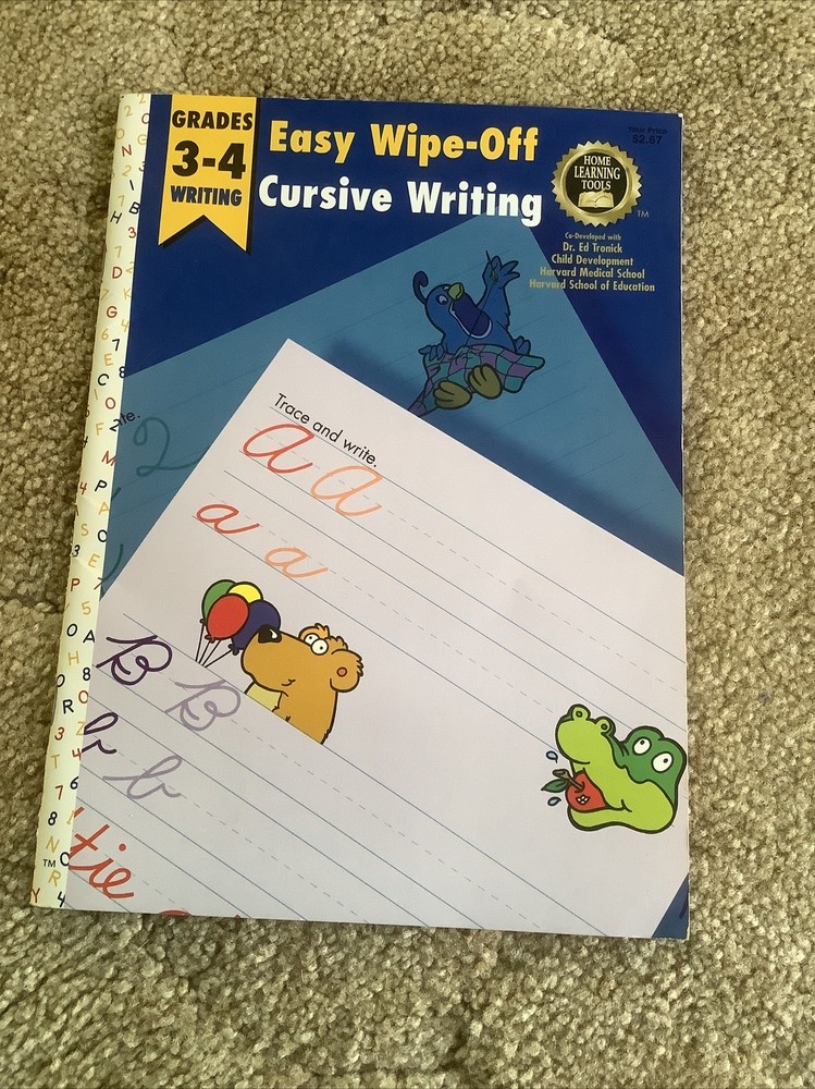 Grades 3-4 Easy Wipe-Off Cursive Writing