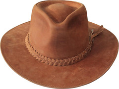Premium Leather Fedora – Wide Brim Hat Leather – Water Resistant