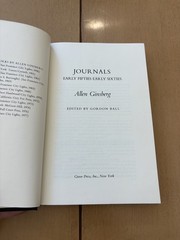 Allen Ginsberg – Journals Early Fifties Early Sixties 1977