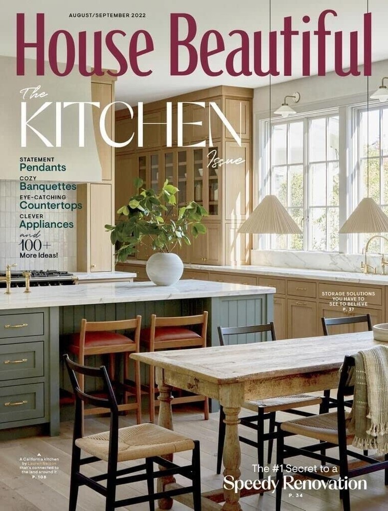 House Beautiful Magazine (August/September, 2022) The Kitchen Issue