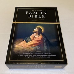 KJV Family Bible, Deluxe White Bonded Leather-Over-Board (Leather / Fine Binding