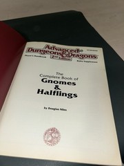 Complete Book of Gnomes & Halflings (Advanced Dungeons Dragons PHBR9) TSR 2134