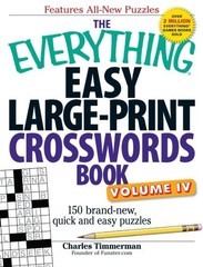 THE EVERYTHING EASY LARGE-PRINT CROSSWORDS BOOK, VOLUME By Charles Timmerman VG+