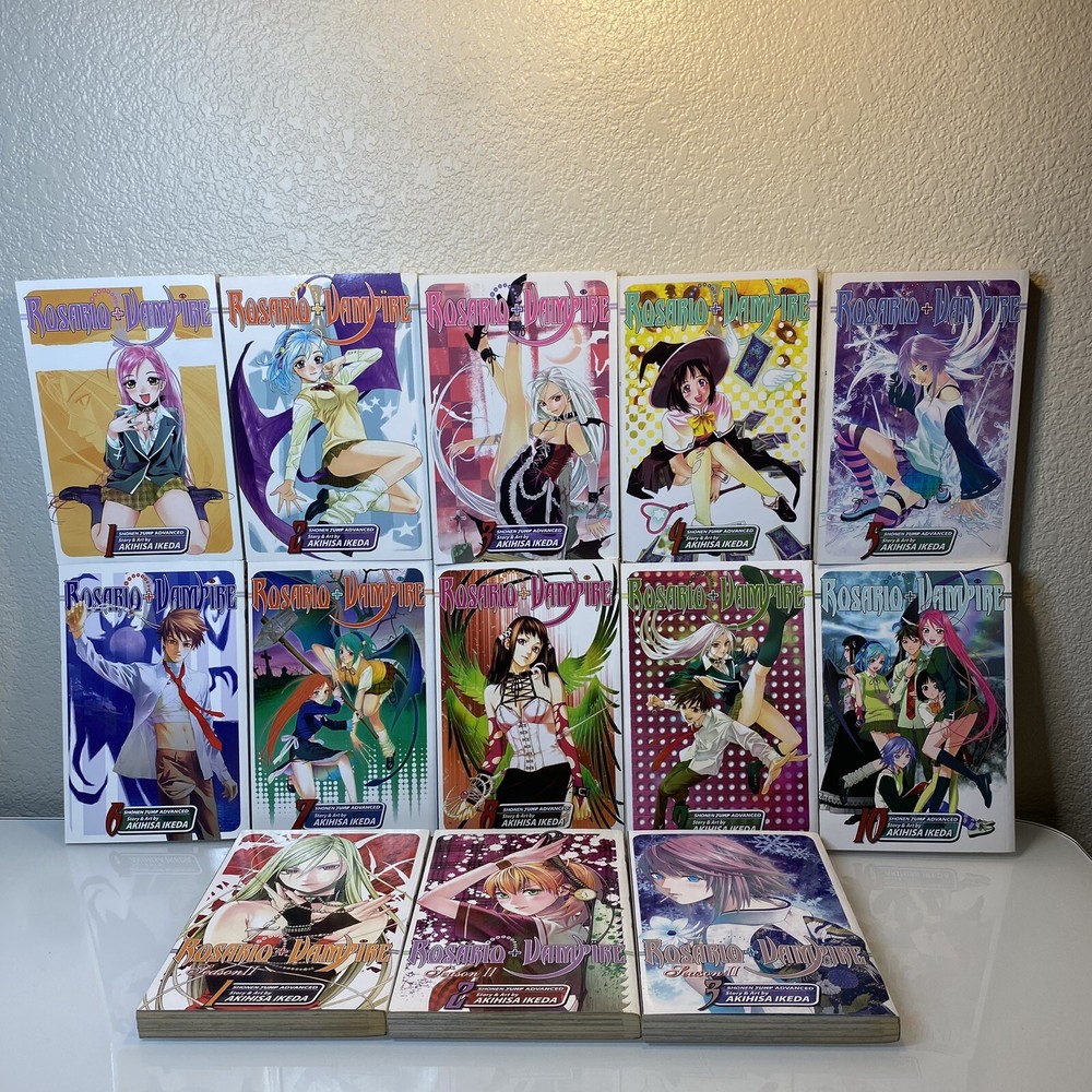 Rosario + Vampire Manga Season 1 Vol. 1 – 10 + Season 2 Vol. 1-3 Shonen Jump Viz