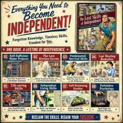 The Lost Skills of Independence – Hardcover, Spiral Bound, Colored Illustrations