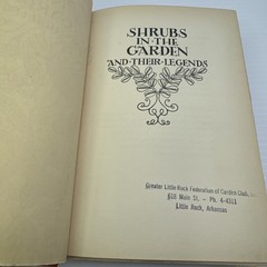 Shrubs in their Garden and their Legends Vernon Quinn Illustr Lawson 1940 ExLib