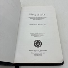 KJV Rhema Study Bible Kenneth Hagin Calfskin Leather King James Red Letter 1985
