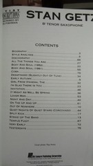 Stan Getz Artist Transcriptions 88 pages tenor sax jazz, LN $11
