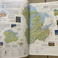 DK World Atlas Millennium Edition Large Hardcover Book, 18″× 11″× 1.5″ VERY GOOD