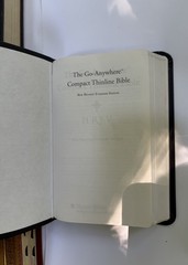 Lot 3 Bibles Leather Vtg King James + ABR + Compact Thinline Go Anywhere Black
