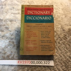 The University of Chicago Spanish-English Dictionary Castillo Bond 1959 Edition