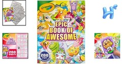 Giant Epic Coloring Book with 288 Pages & Foil Stickers for Creative Kids