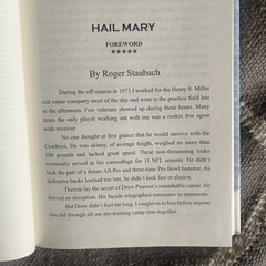 Hail Mary: The Drew Pearson Story (Hardcover) 30th Anniv. Ed. Numbered 1328/2k
