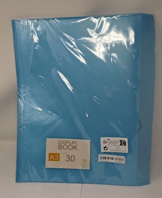 Display Book A3 Insert Pages, Awards, Test Pages, Diploma (Blue, 30 Pages)