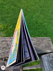 Stained Glass Coloring Book by Usborne w 14 see-thru pages to color dated 2018