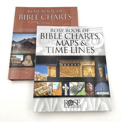 Rose Book of Bible Charts Maps Time Lines Volumes 1 & 2 Bundle Reference Spiral