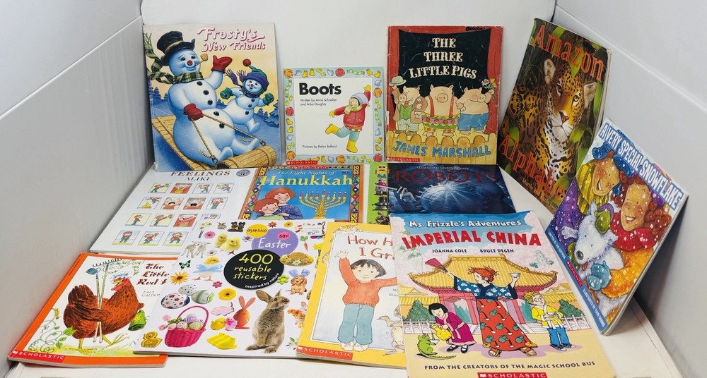 Children’s Scholastic Picture Books Kids Paperback Storybook Storytime Lot of 12