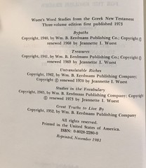 Word Studies In The Greek New Testament By Kenneth S Wuest B3R5