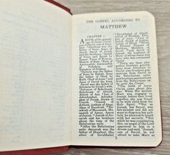 Mini New Testament Of Our Lord and Saviour Jesus Christ Psalms Proverbs 1970
