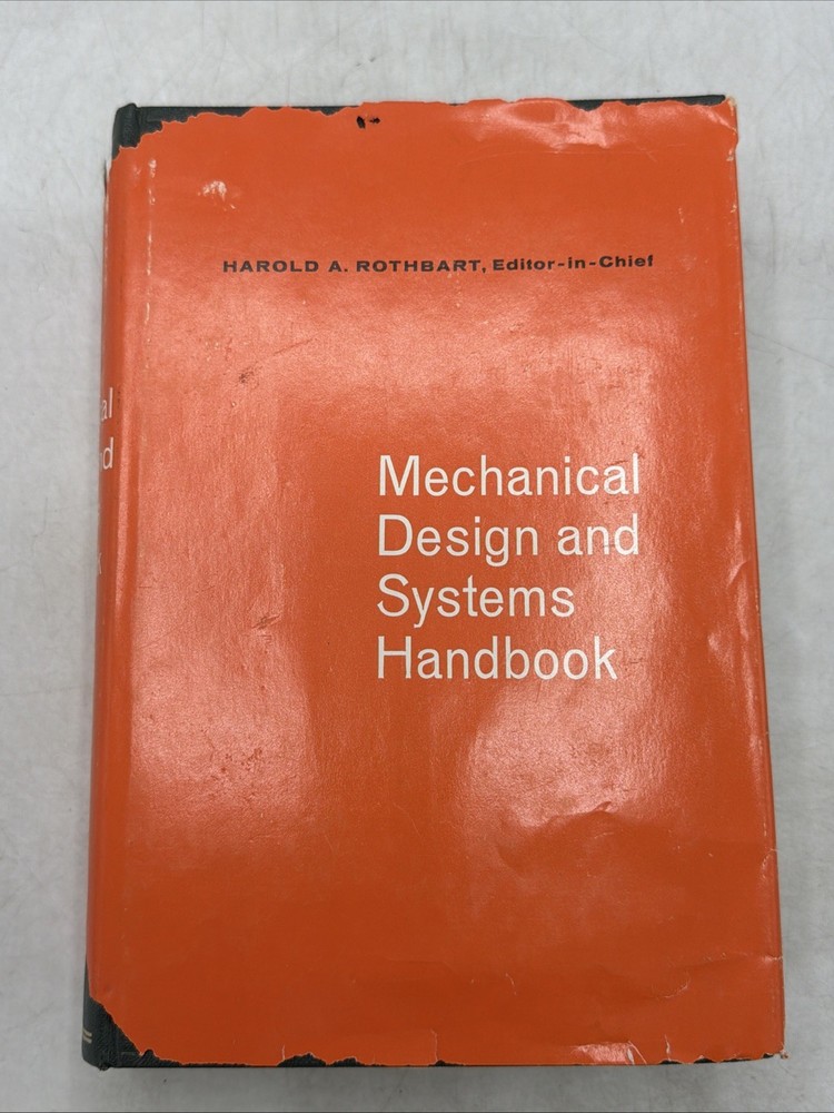 1964 Mechanical Design And Systems Handbook By Harold A Rothbart Hardcover