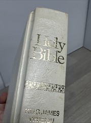 1978 Regency Holy Bible King James Version Red Letter Illustrated Leather 11.5″