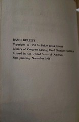 BASIC BELIEFS By Donald E. Demaray First Printing 1958